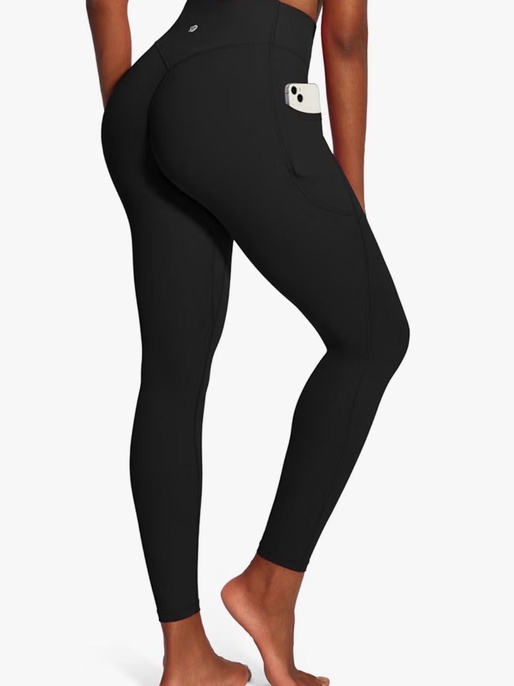 Amazon Black High-Waist Leggings with Side Phone Pocket